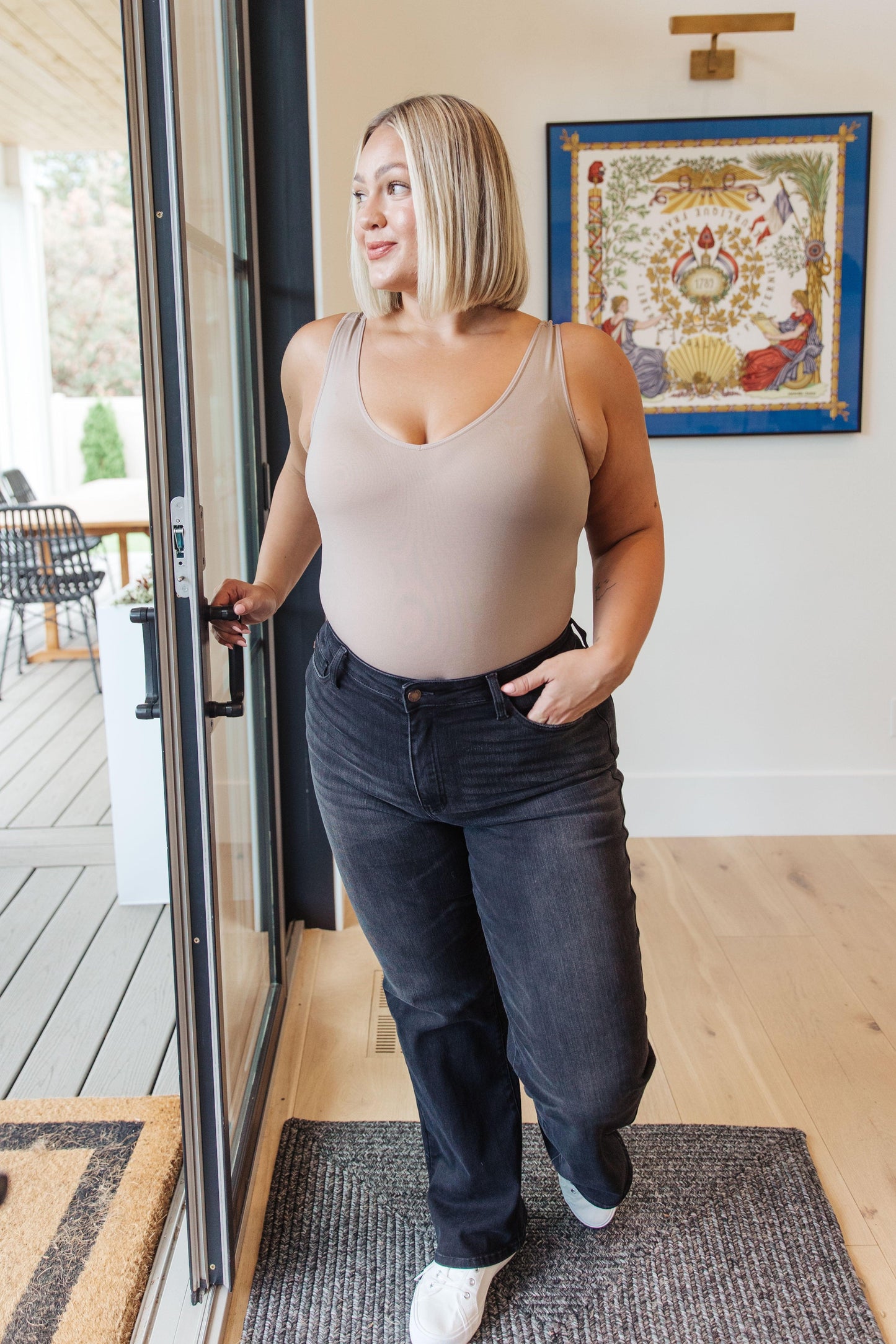 The Basics Bodysuit In Light Mocha - Waverly Paige Boutique