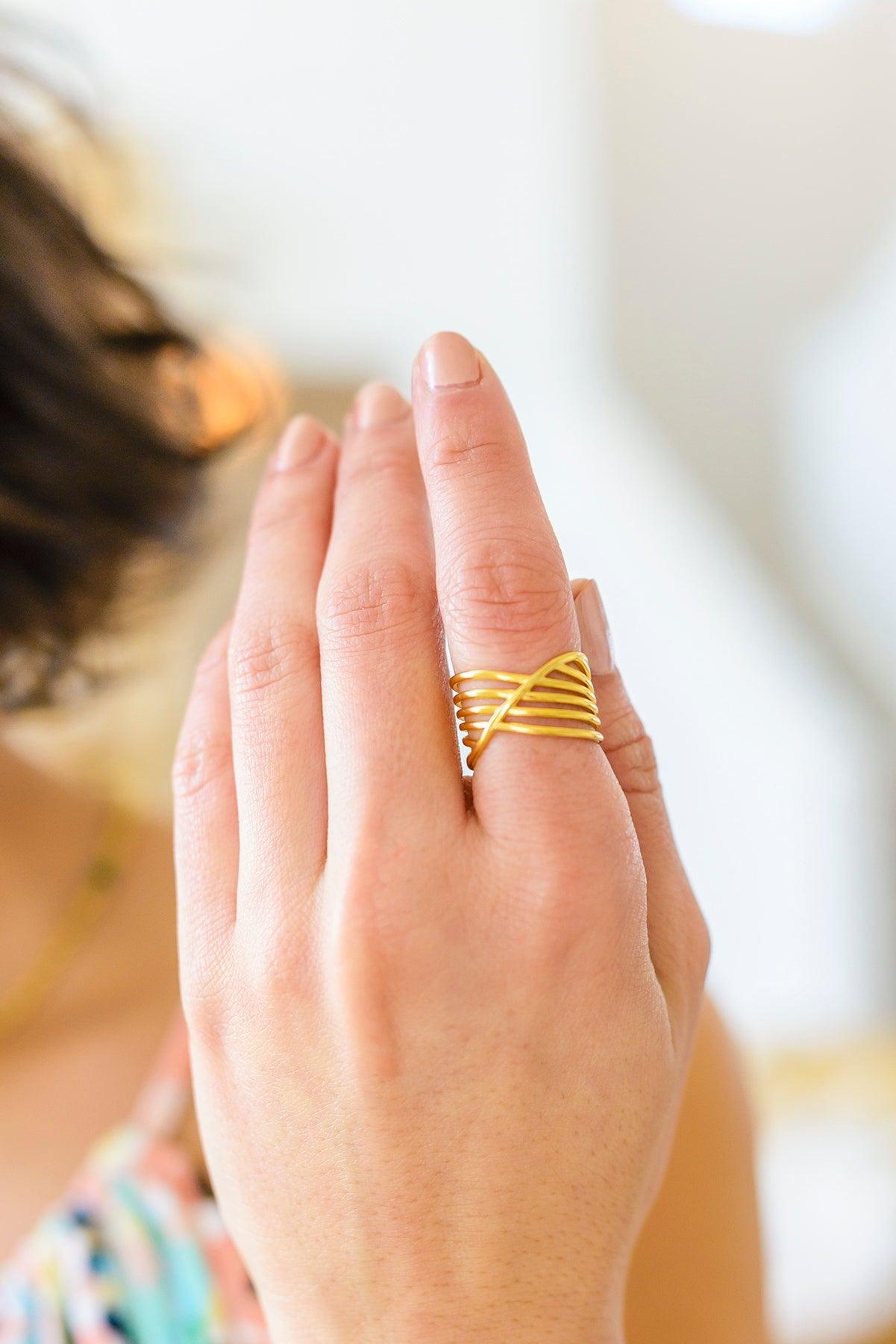 Spin Me Up Gold Ring - Waverly Paige Boutique