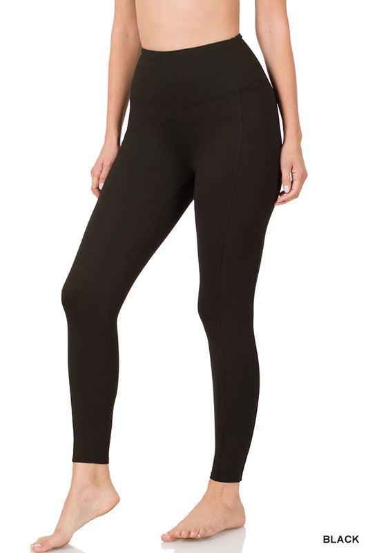 Athletic Super Soft Leggings in Black - Waverly Paige Boutique
