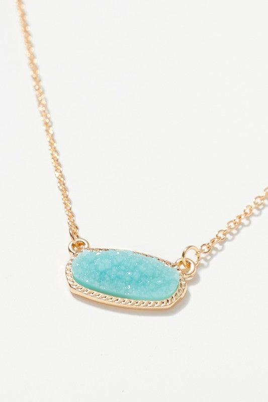 Olivia Necklace in Aqua Stone - Waverly Paige Boutique