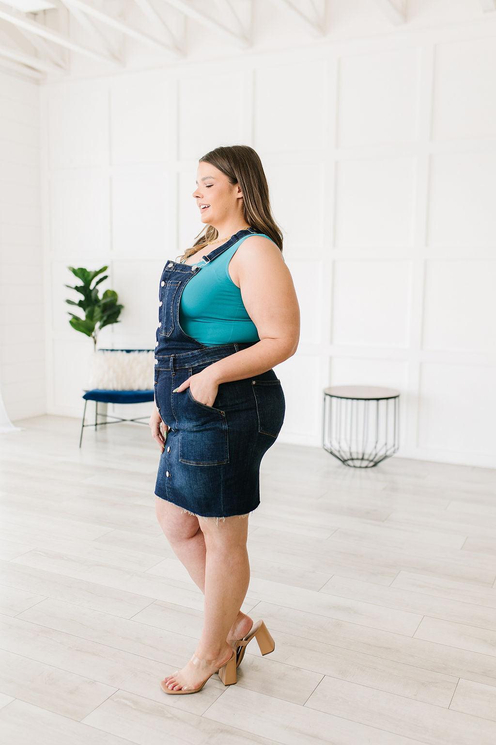 Agnes Denim Overall Dress - Waverly Paige Boutique