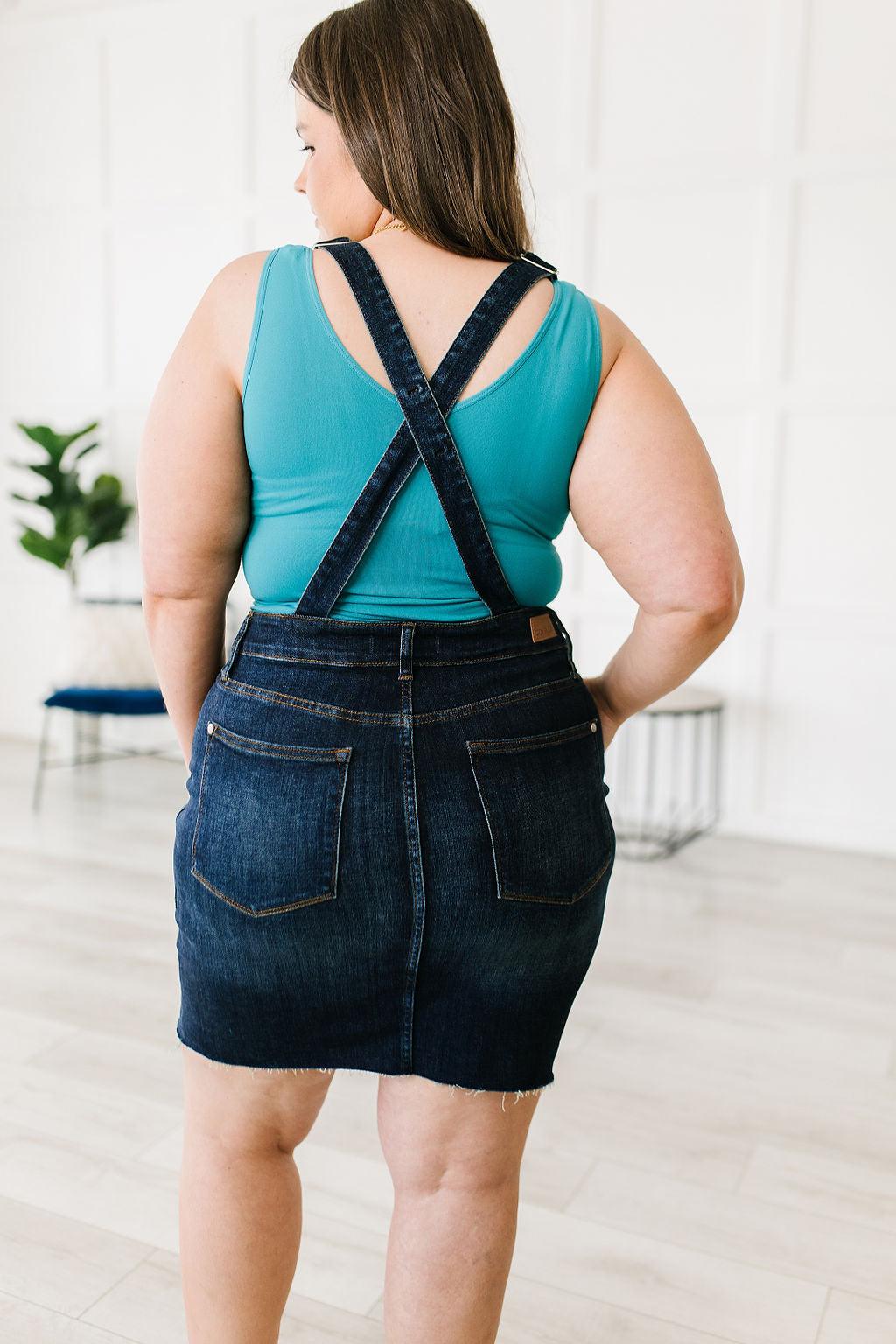 Agnes Denim Overall Dress - Waverly Paige Boutique