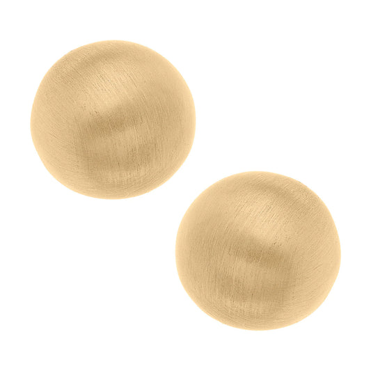 Gold Dot Stud Earrings in Worn Gold - Waverly Paige Boutique