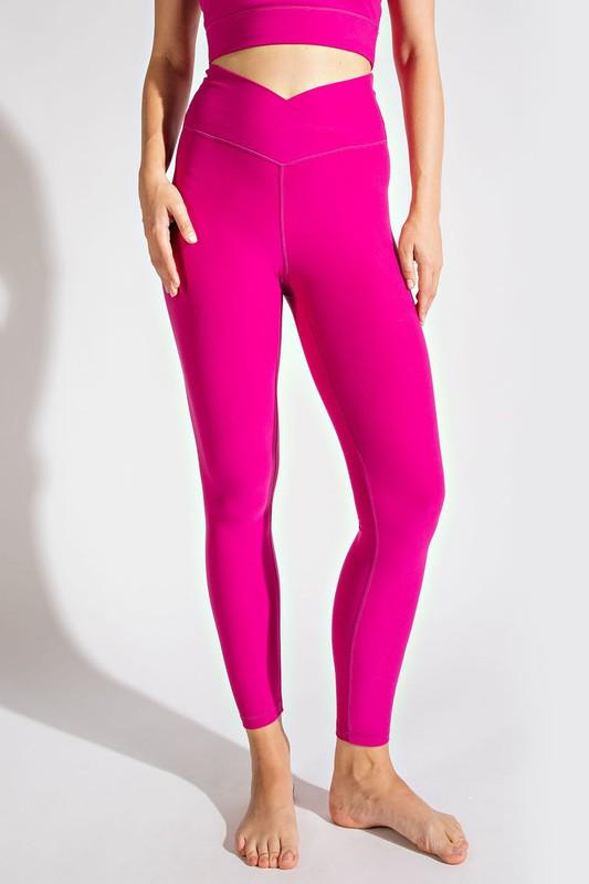V WAIST FULL LENGTH LEGGINGS - Waverly Paige Boutique
