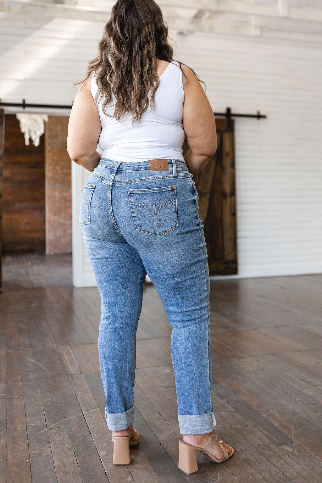 Elodie Mid Rise Distressed Boyfriend Jeans - Waverly Paige Boutique