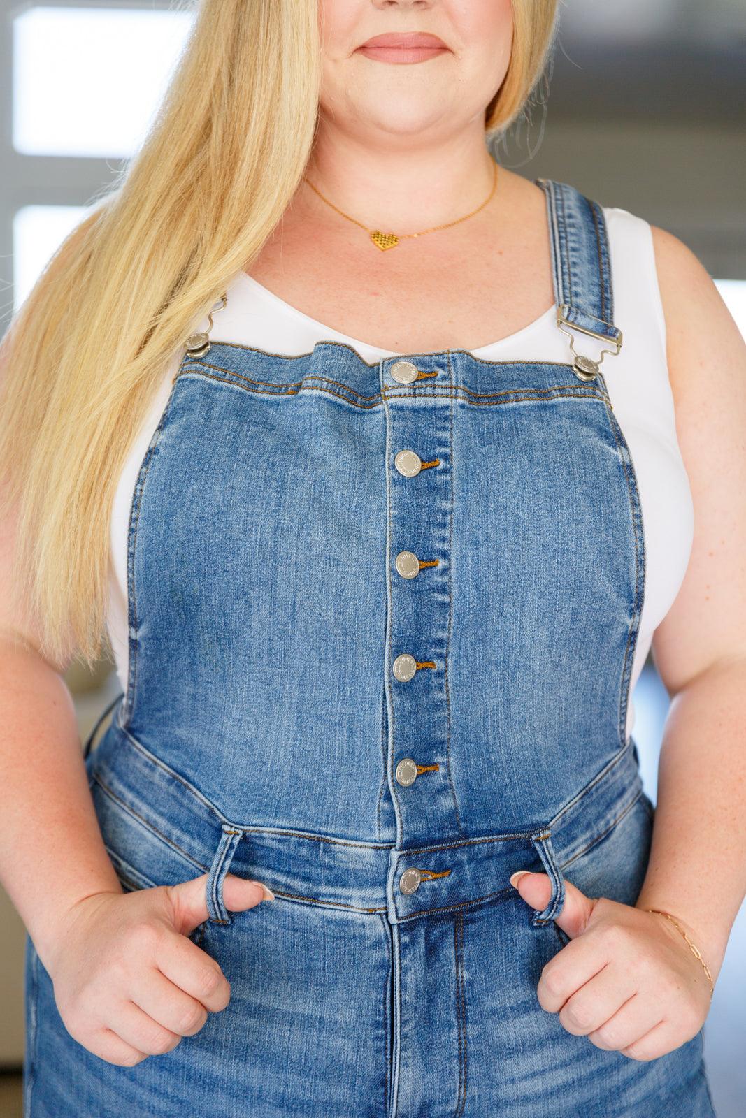 Izzy Control Top Retro Flare Overalls - Waverly Paige Boutique