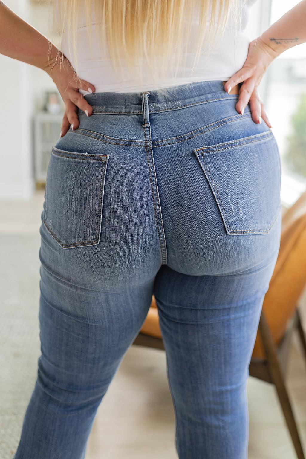 Paula High Rise Pull On Slim Bootcut - Waverly Paige Boutique