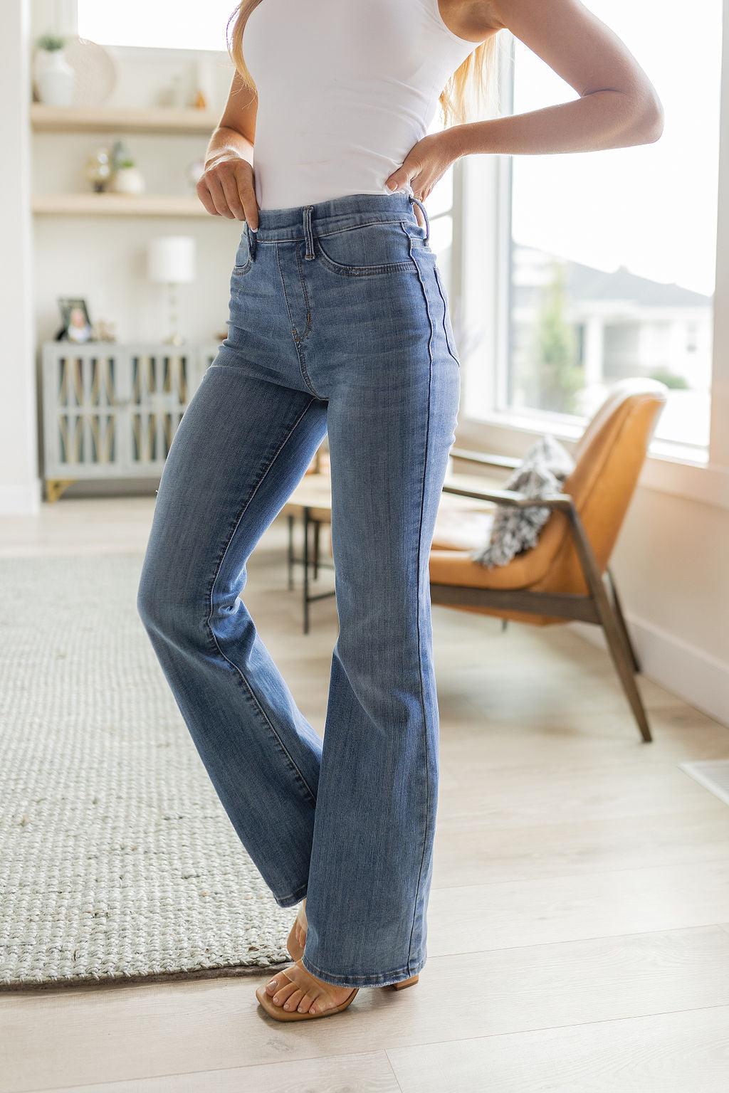 Paula High Rise Pull On Slim Bootcut - Waverly Paige Boutique