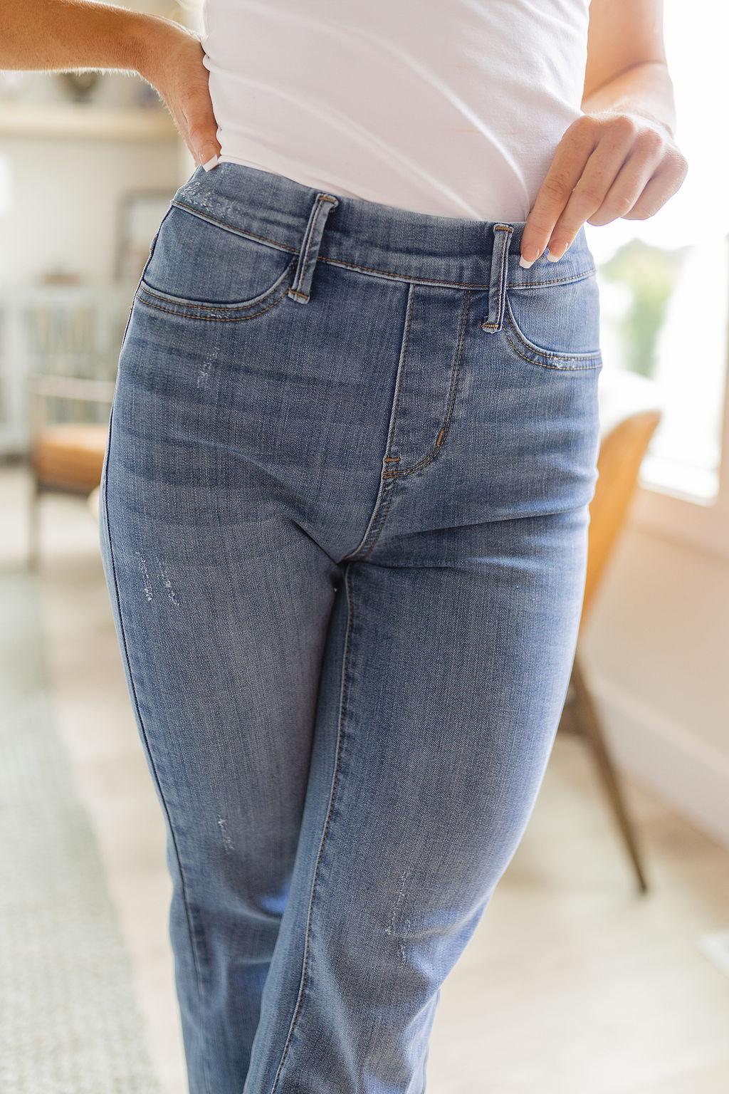 Paula High Rise Pull On Slim Bootcut - Waverly Paige Boutique