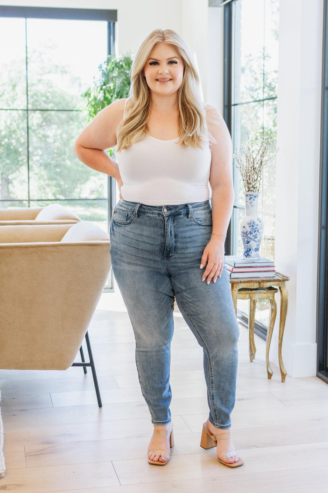 Veronica High Rise Control Top Vintage Skinny Jeans - Waverly Paige Boutique