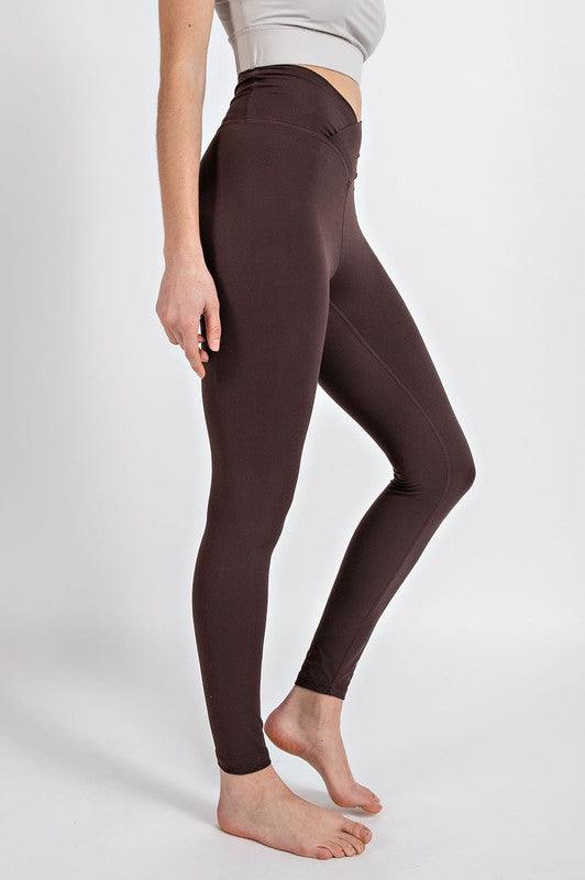 V WAIST FULL LENGTH LEGGINGS - Waverly Paige Boutique