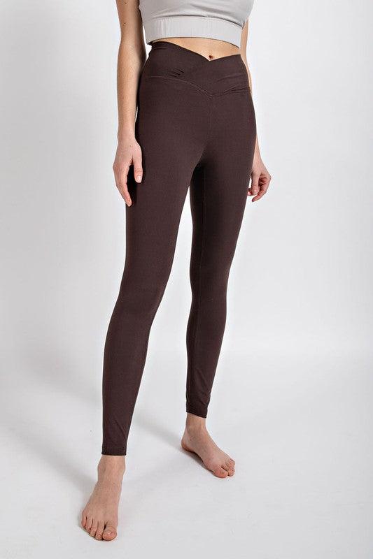 V WAIST FULL LENGTH LEGGINGS - Waverly Paige Boutique