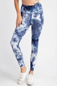 Blue Tie Dye Leggings by Rae Mode - Waverly Paige Boutique