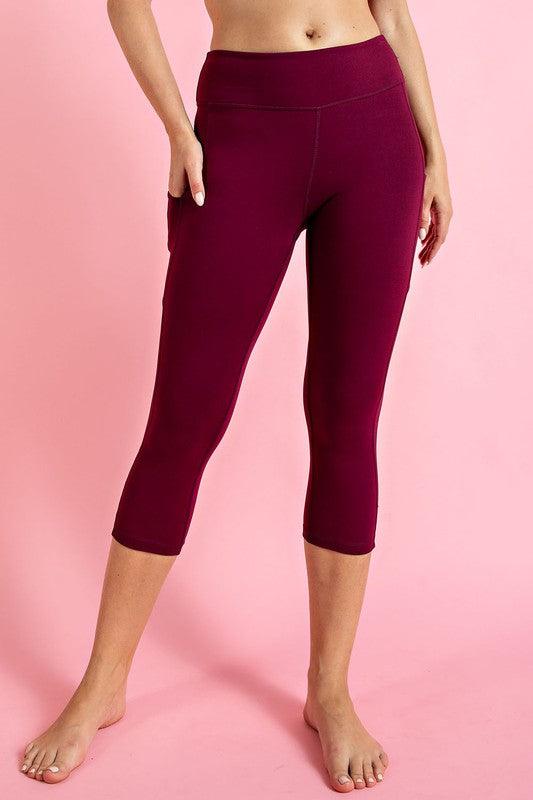 CAPRI LENGTH YOGA LEGGINGS WITH POCKETS - Waverly Paige Boutique