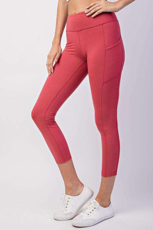 CAPRI LENGTH YOGA LEGGINGS WITH POCKETS - Waverly Paige Boutique