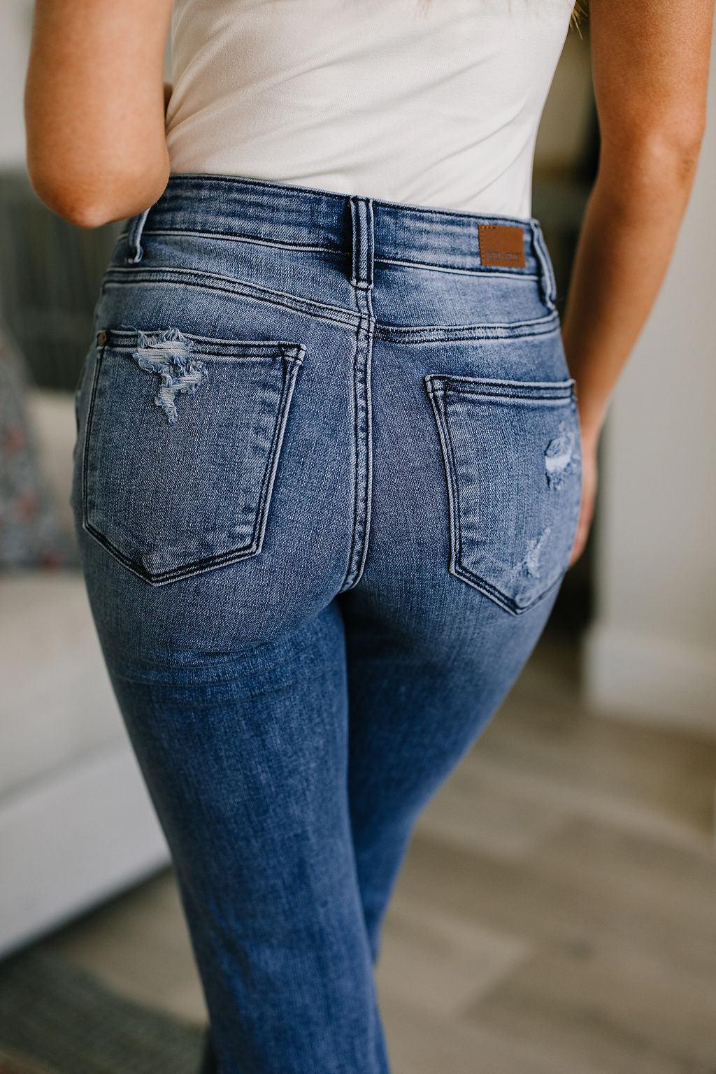 O'Hara Destroyed Straight Jeans - Waverly Paige Boutique