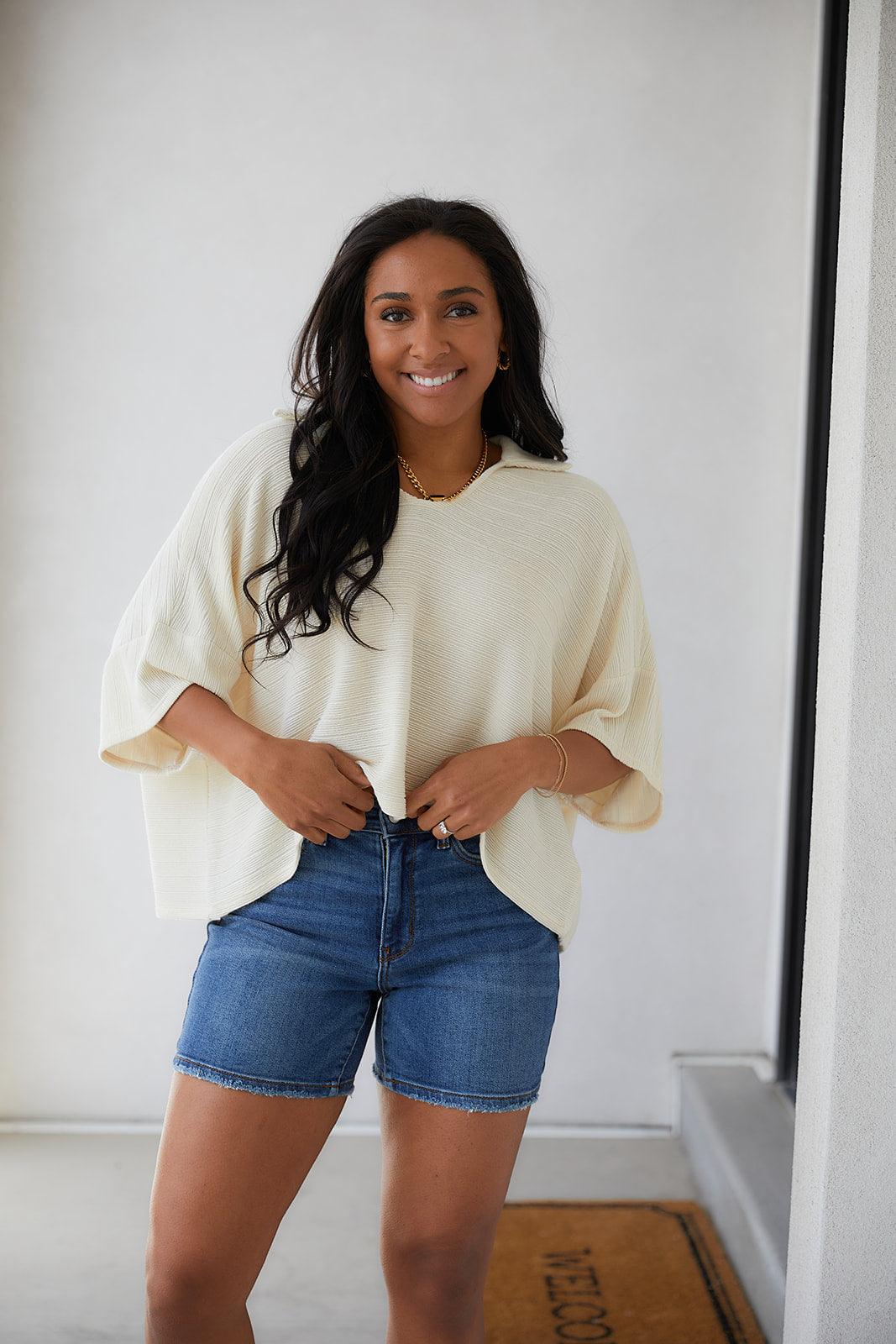 Brianna Boxy Crop Top - Waverly Paige Boutique