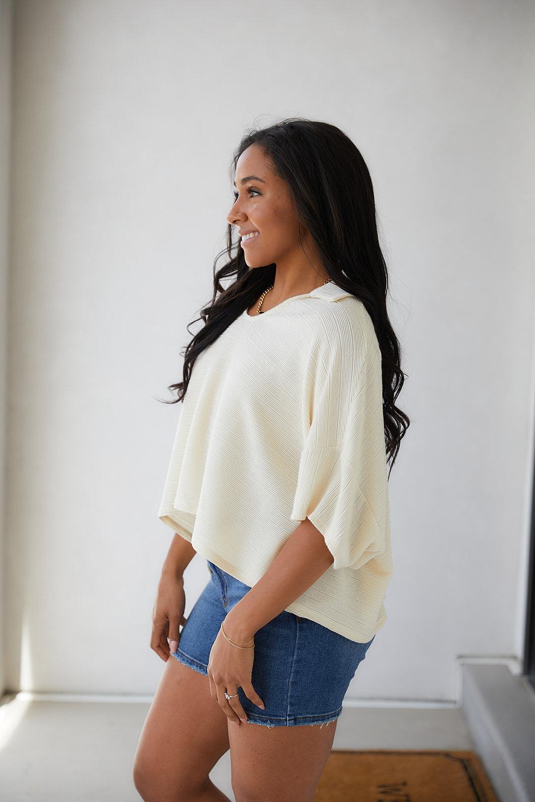 Brianna Boxy Crop Top - Waverly Paige Boutique
