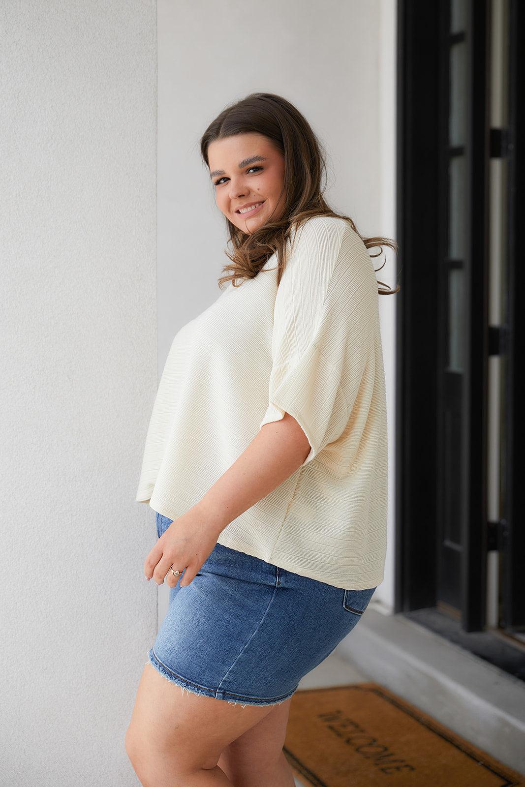 Brianna Boxy Crop Top - Waverly Paige Boutique