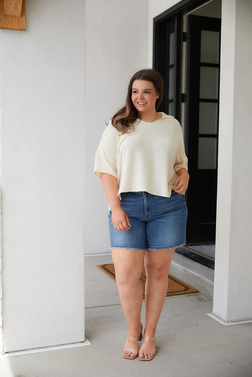 Brianna Boxy Crop Top - Waverly Paige Boutique