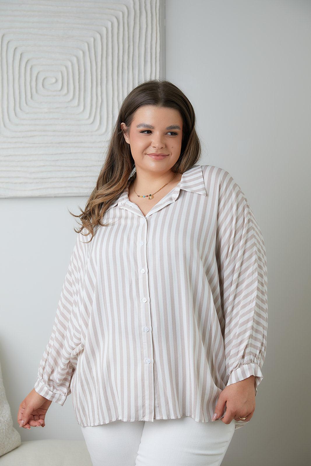 High Standards Striped Button Down - Waverly Paige Boutique