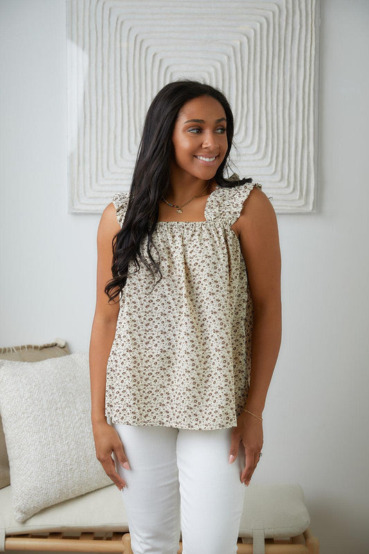 Dandy Darling Ditsy Floral Tank - Waverly Paige Boutique