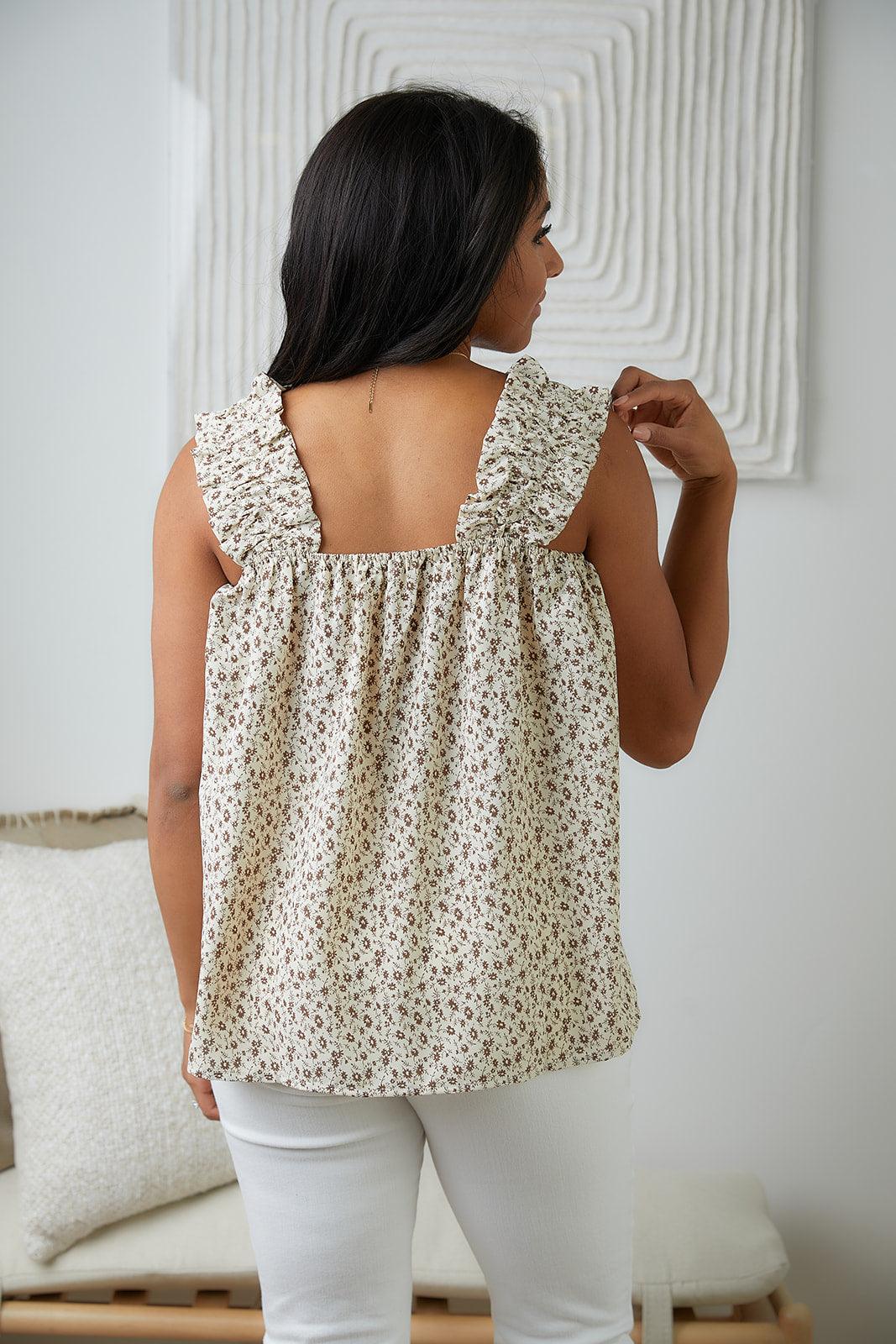 Dandy Darling Ditsy Floral Tank - Waverly Paige Boutique