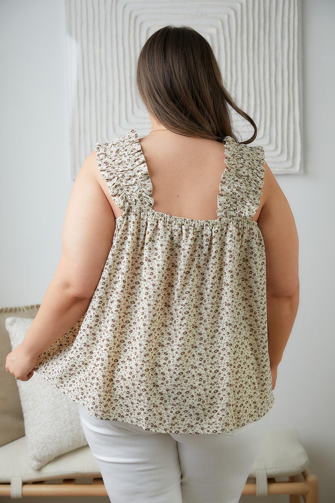 Dandy Darling Ditsy Floral Tank - Waverly Paige Boutique
