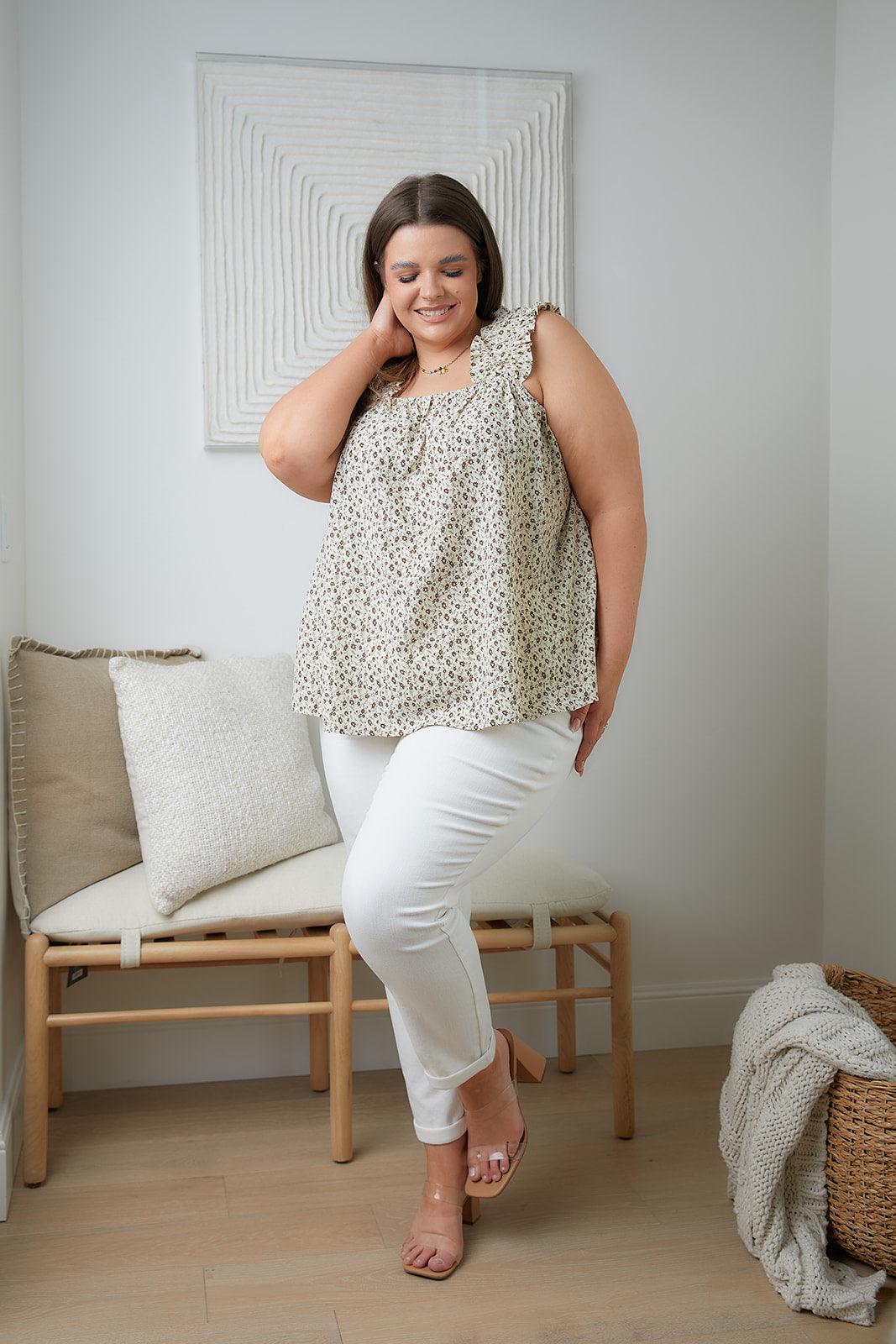 Dandy Darling Ditsy Floral Tank - Waverly Paige Boutique