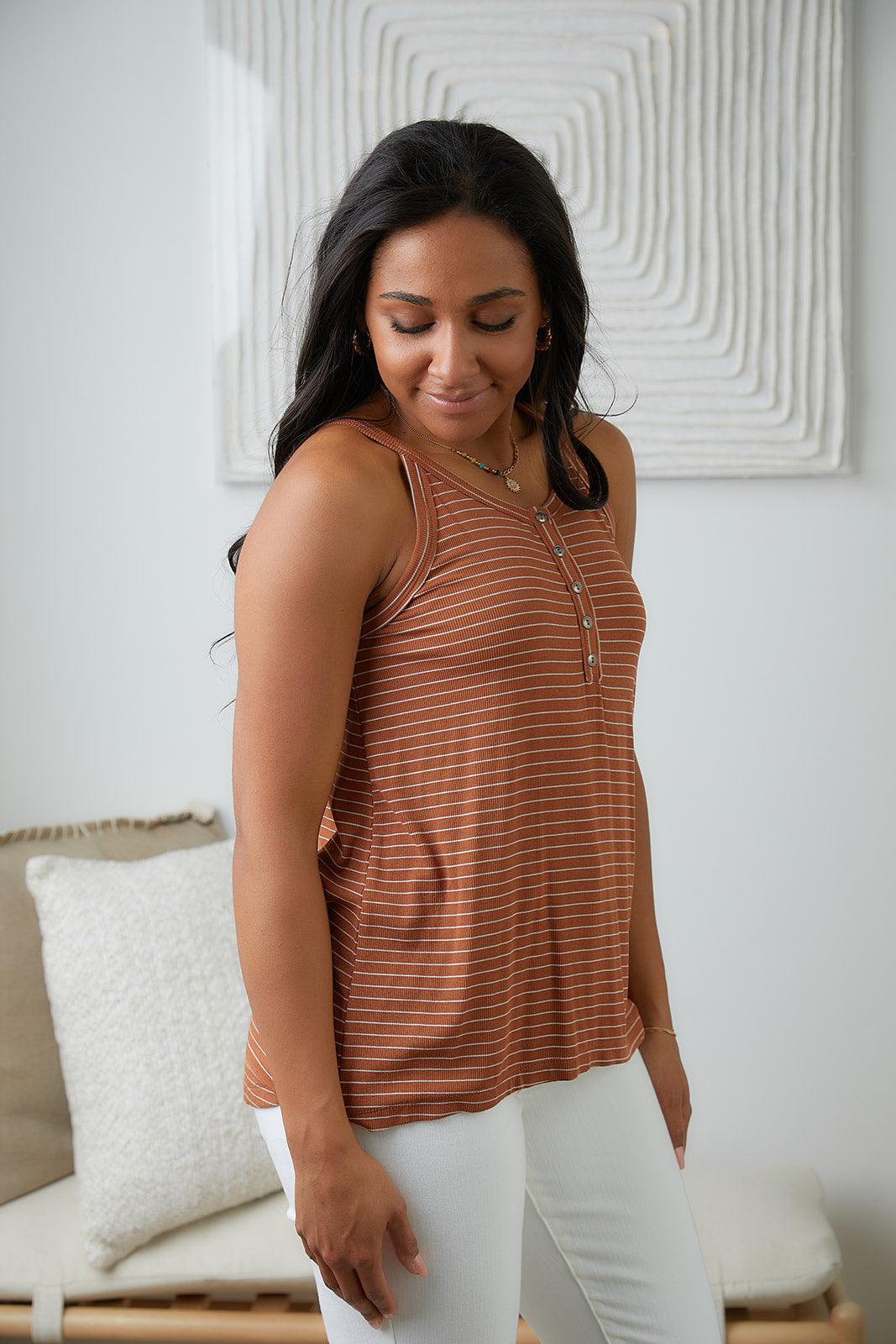 Tip Me Off Striped Tank - Waverly Paige Boutique