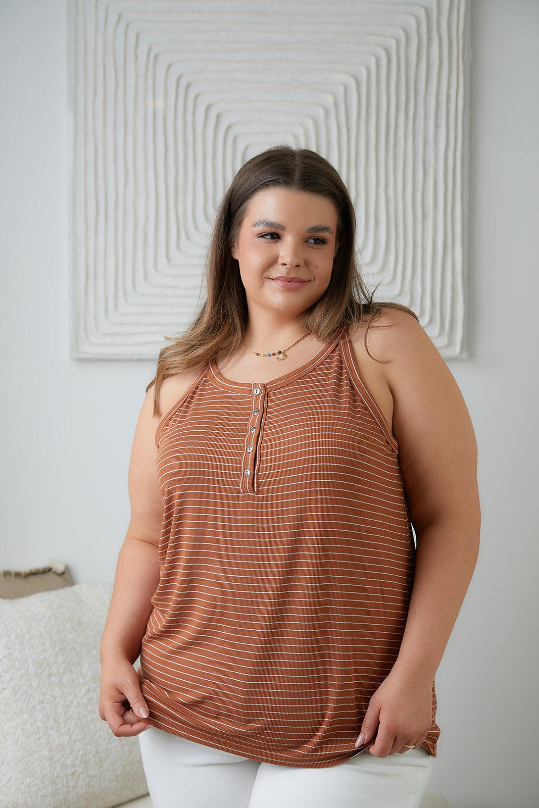 Tip Me Off Striped Tank - Waverly Paige Boutique