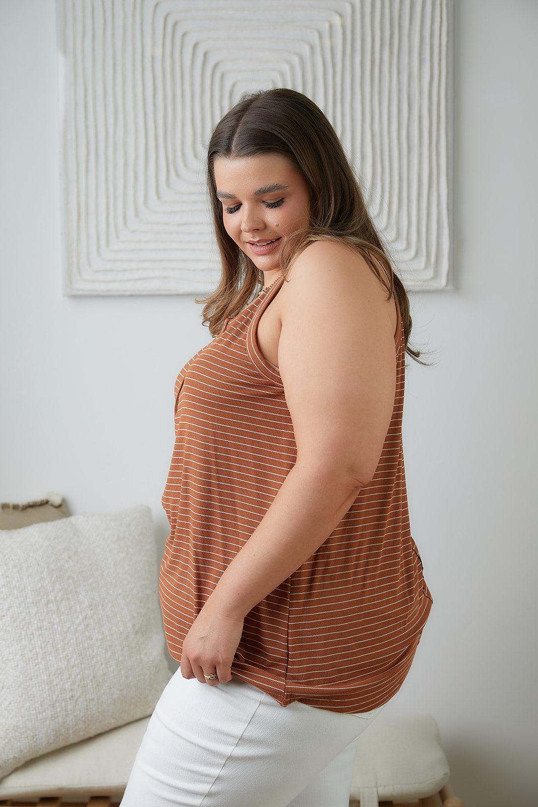 Tip Me Off Striped Tank - Waverly Paige Boutique