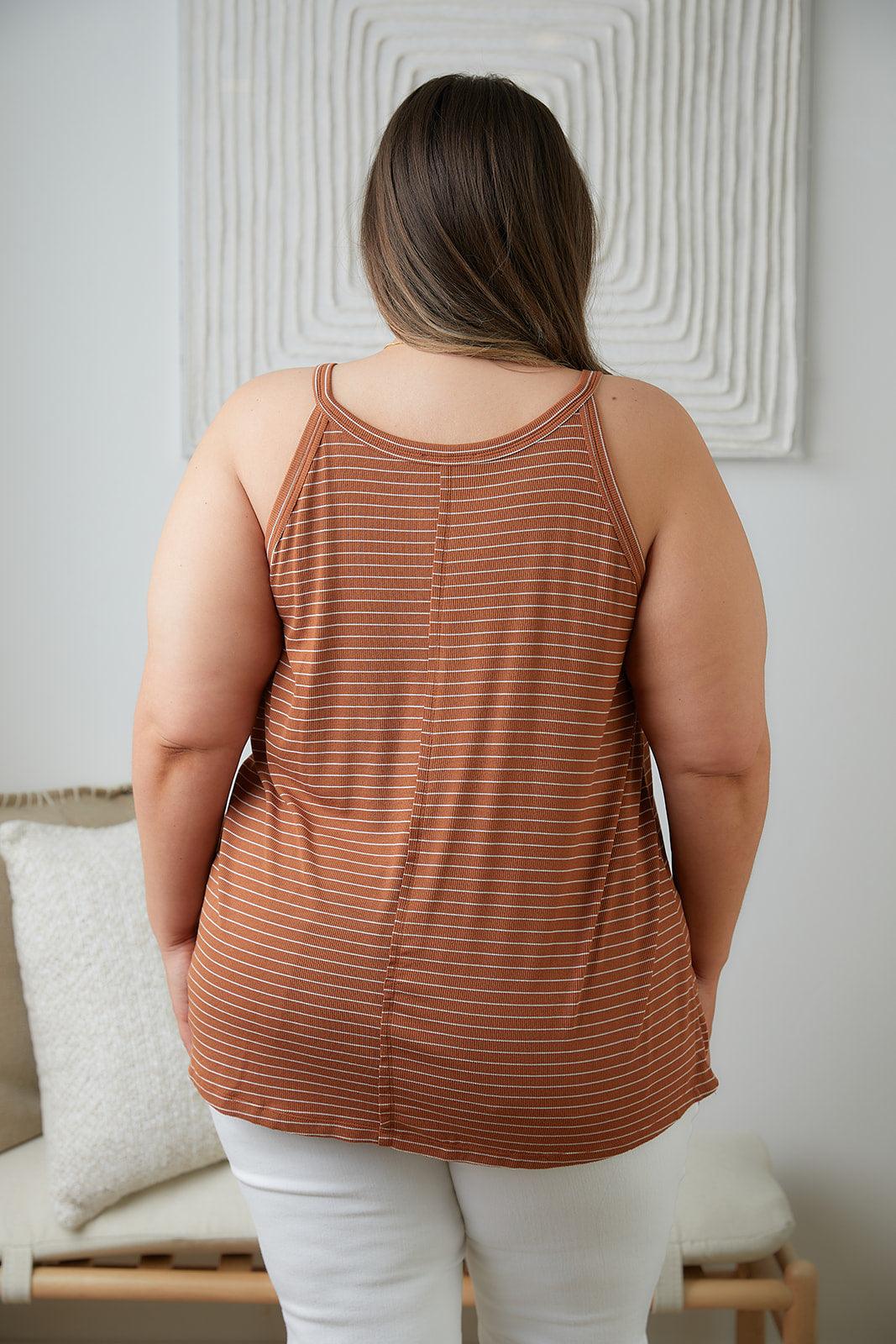 Tip Me Off Striped Tank - Waverly Paige Boutique