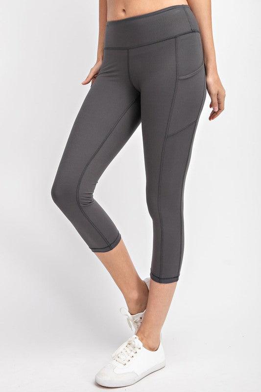 CAPRI LENGTH YOGA LEGGINGS WITH POCKETS - Waverly Paige Boutique