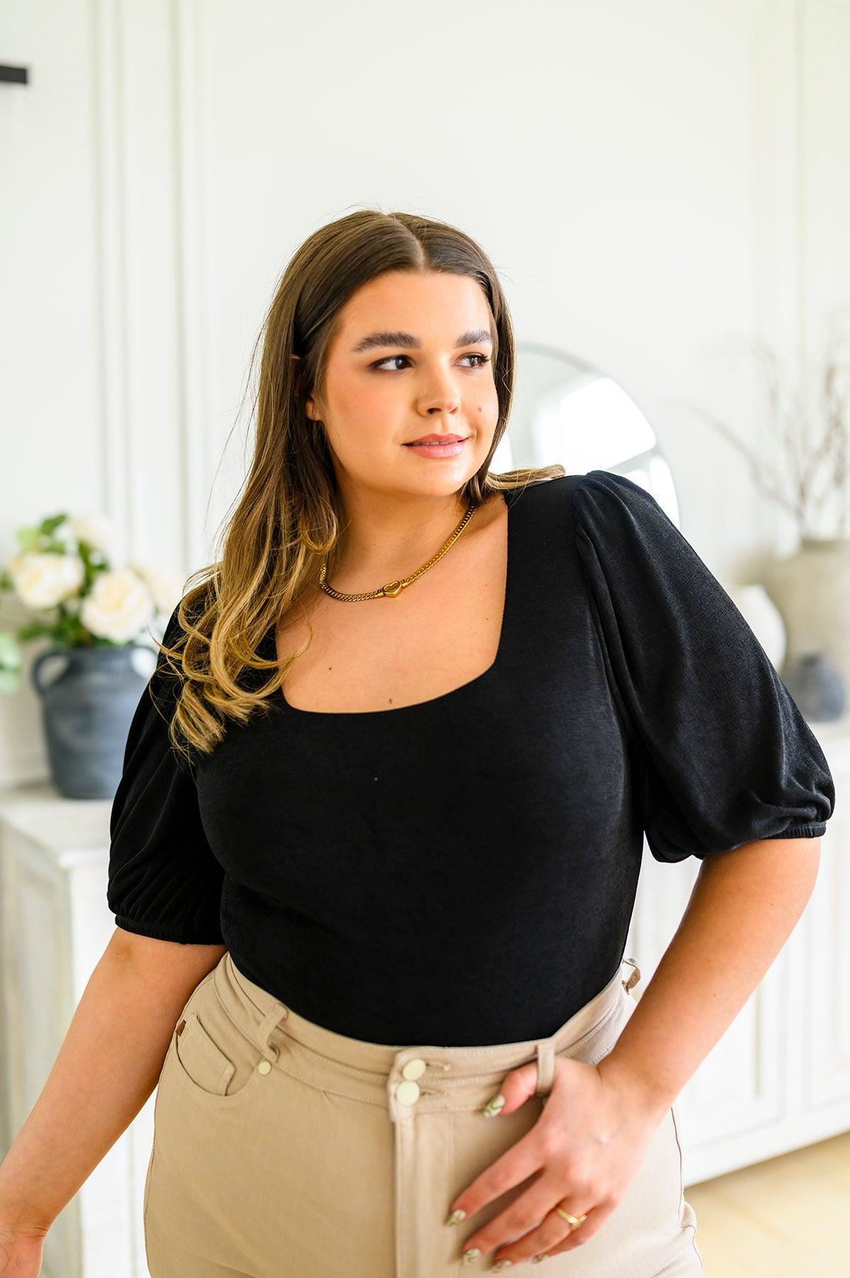 A Total Vision Square Neck Bodysuit - Waverly Paige Boutique