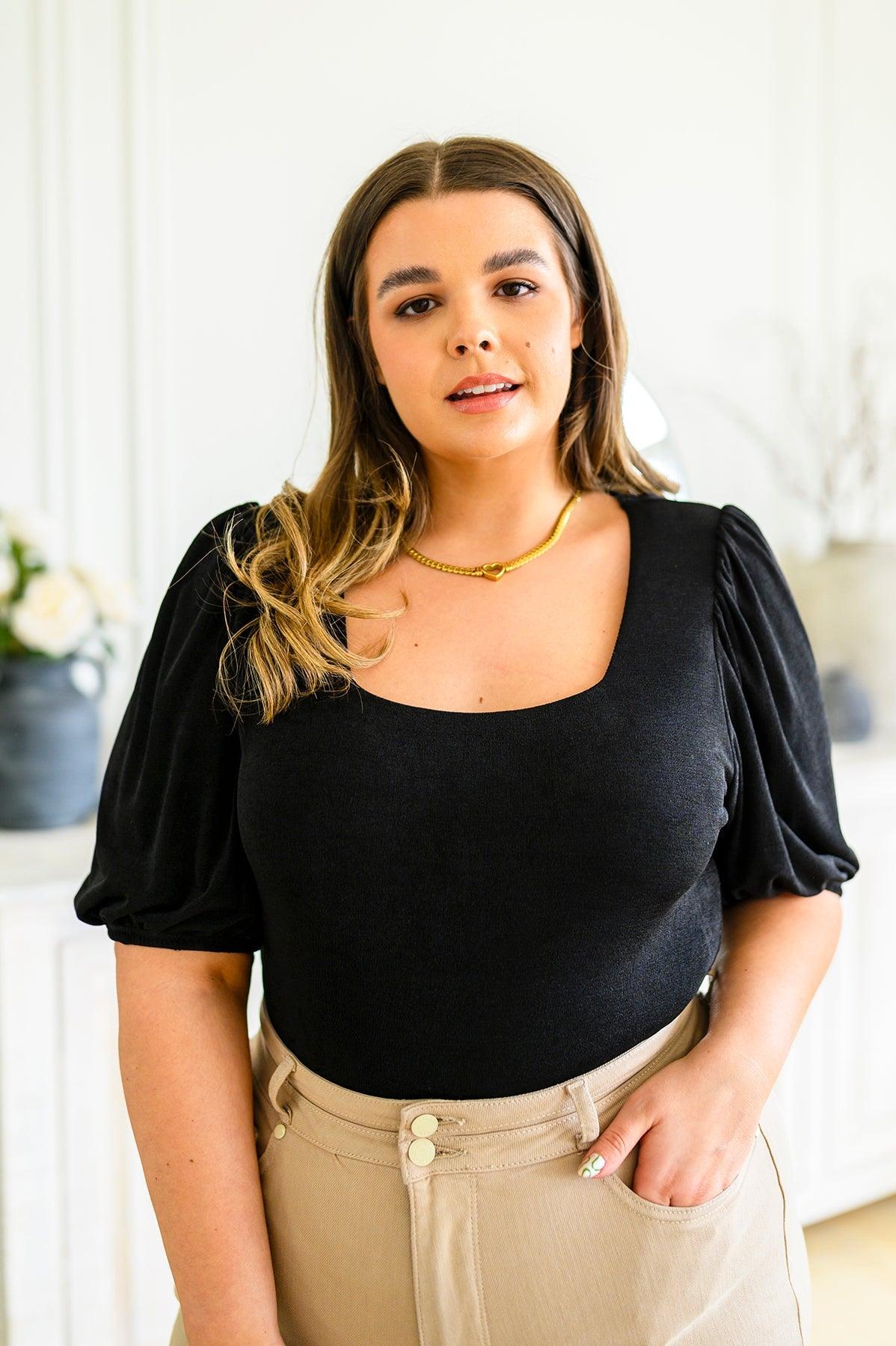 A Total Vision Square Neck Bodysuit - Waverly Paige Boutique