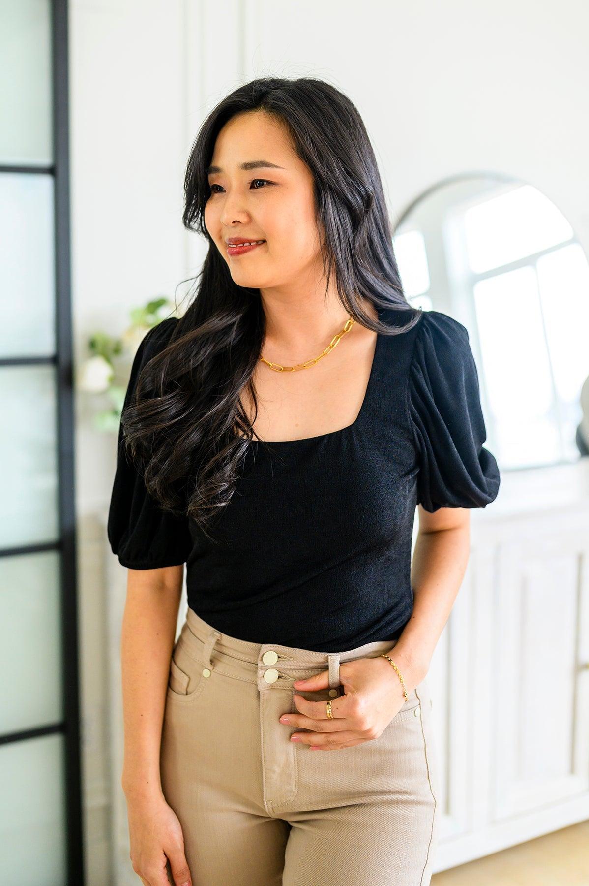 A Total Vision Square Neck Bodysuit - Waverly Paige Boutique