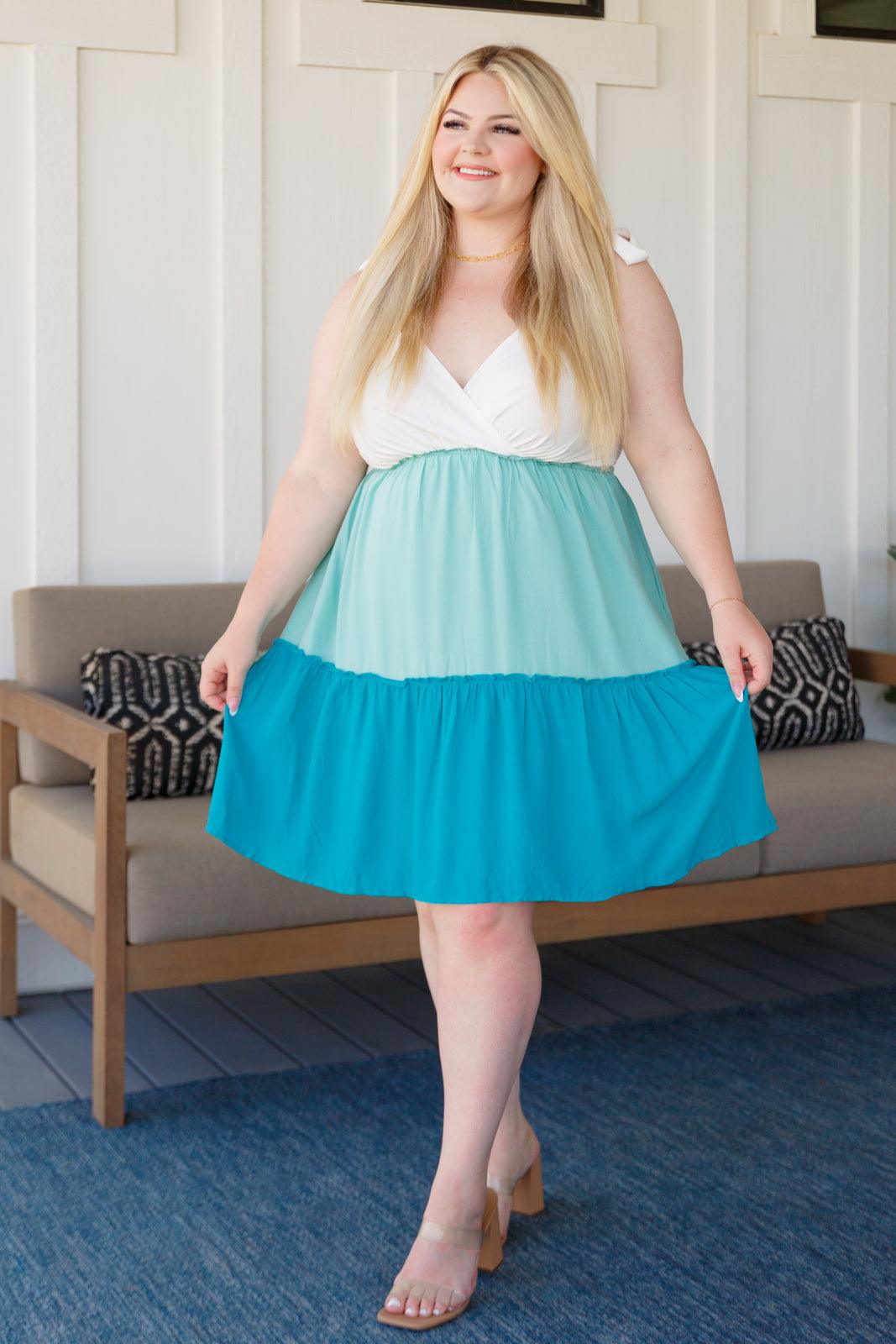 Blue Skies Tiered Dress - Waverly Paige Boutique