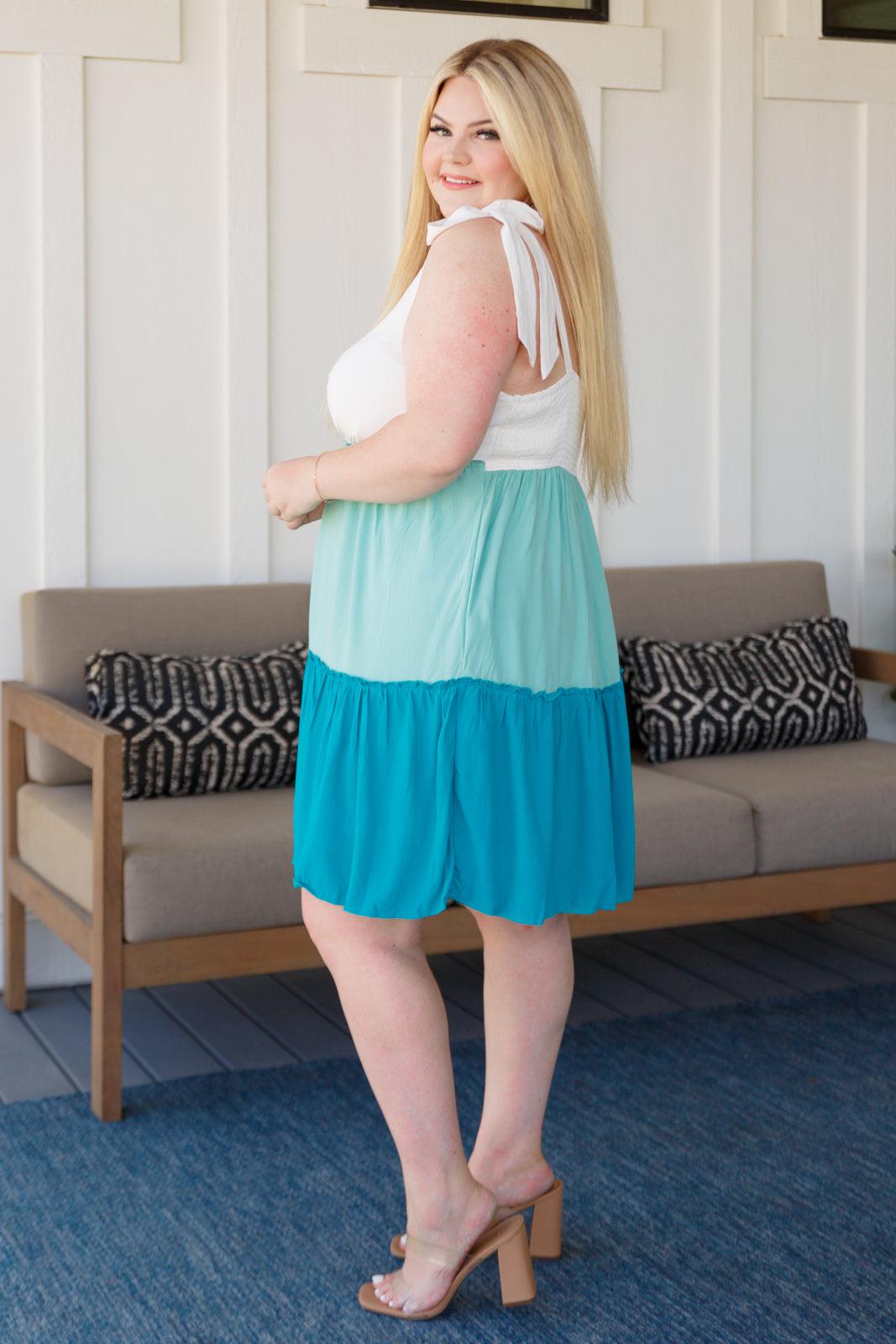 Blue Skies Tiered Dress - Waverly Paige Boutique