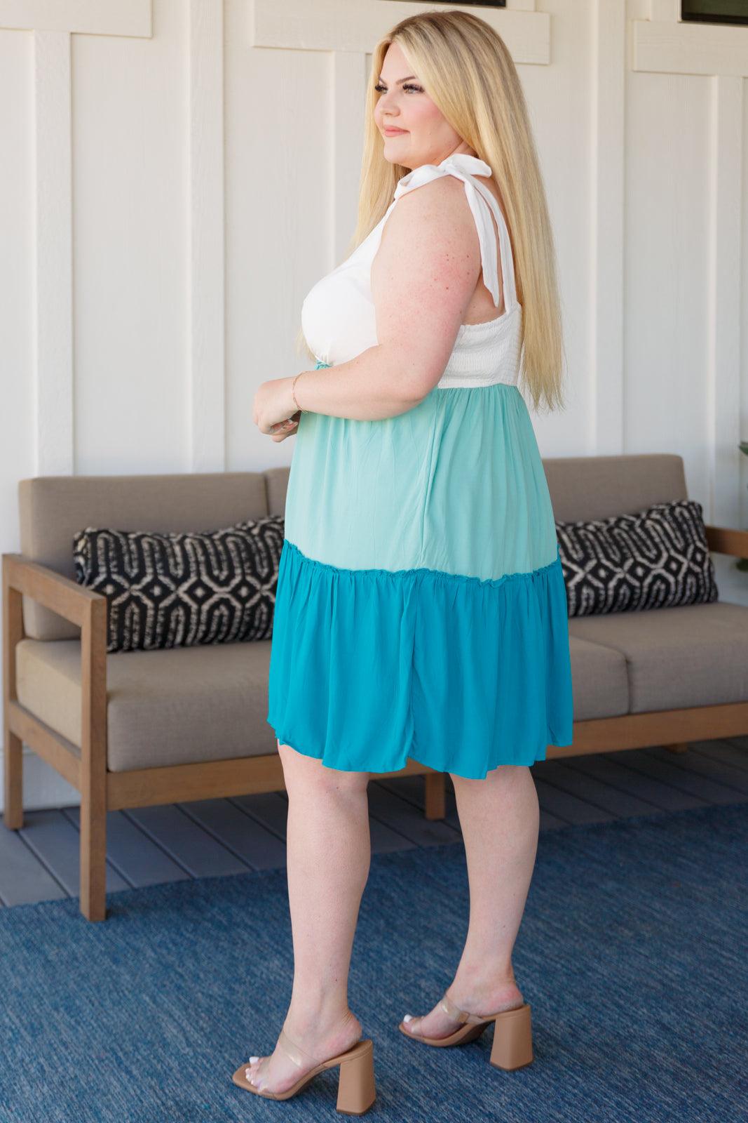 Blue Skies Tiered Dress - Waverly Paige Boutique