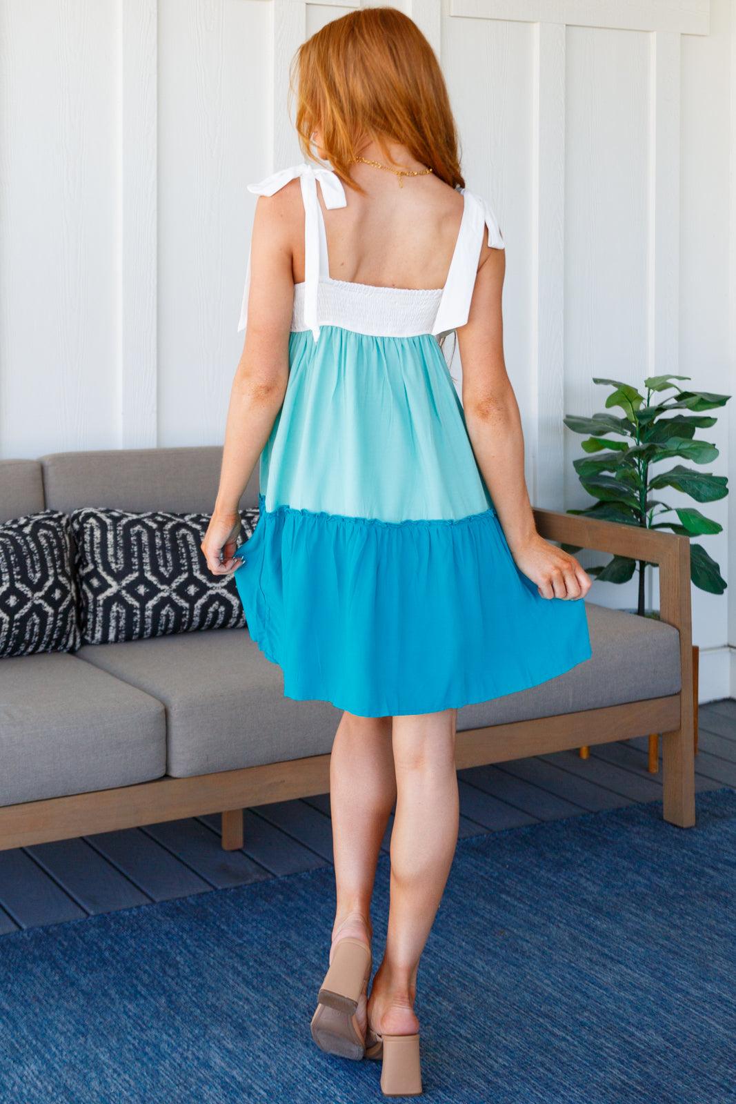Blue Skies Tiered Dress - Waverly Paige Boutique