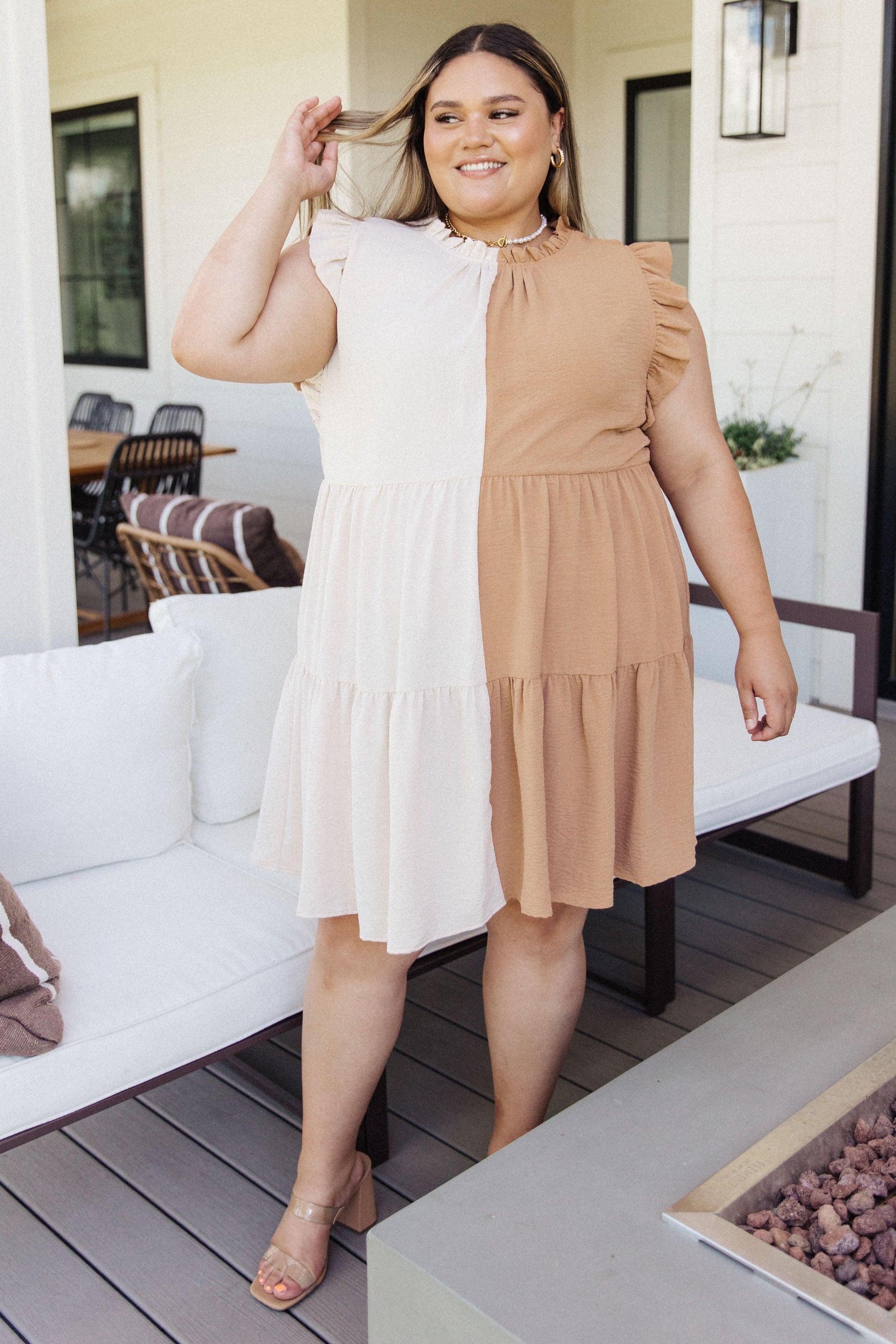 Break Even Ruffled Tiered Dress - Waverly Paige Boutique