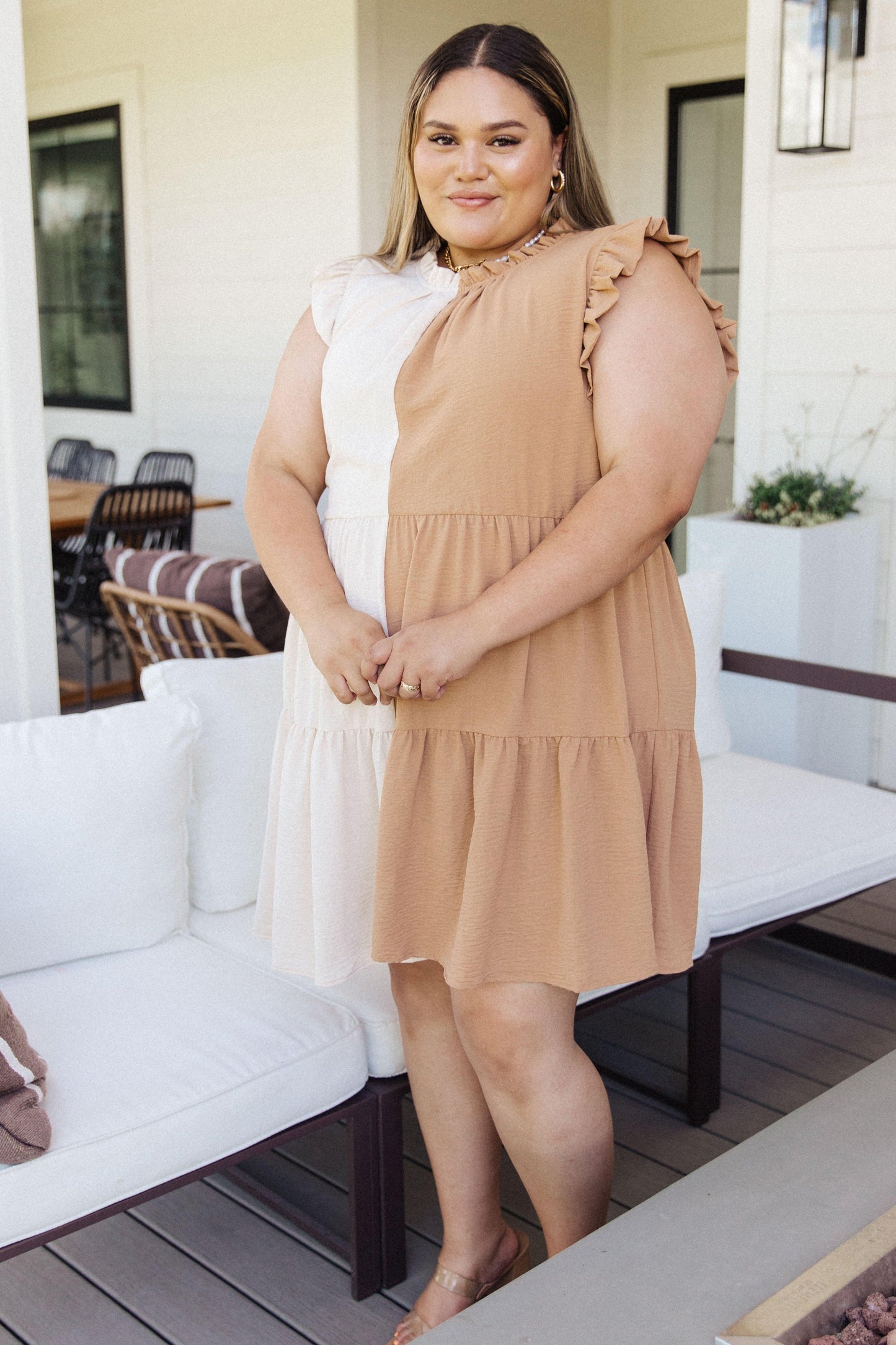 Break Even Ruffled Tiered Dress - Waverly Paige Boutique