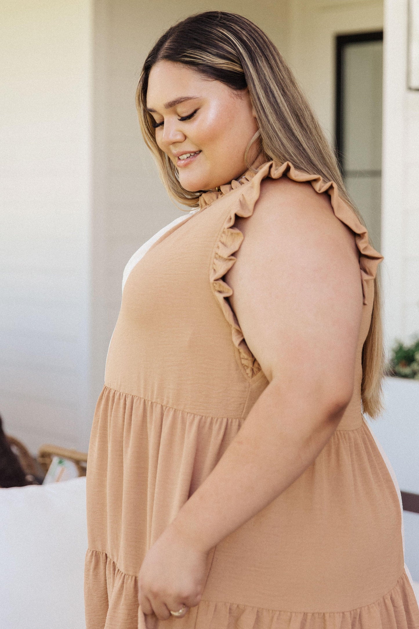 Break Even Ruffled Tiered Dress - Waverly Paige Boutique