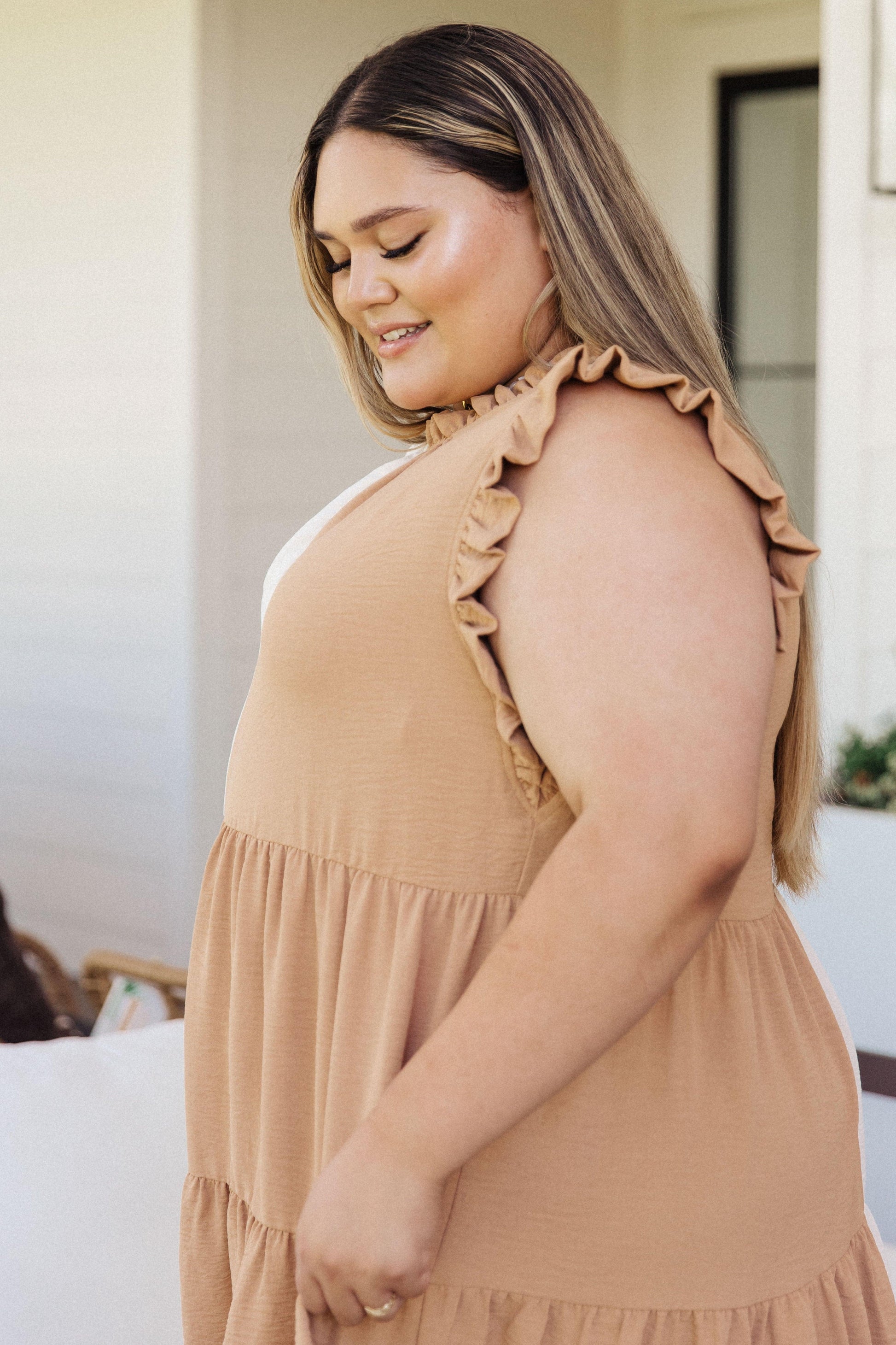 Break Even Ruffled Tiered Dress - Waverly Paige Boutique