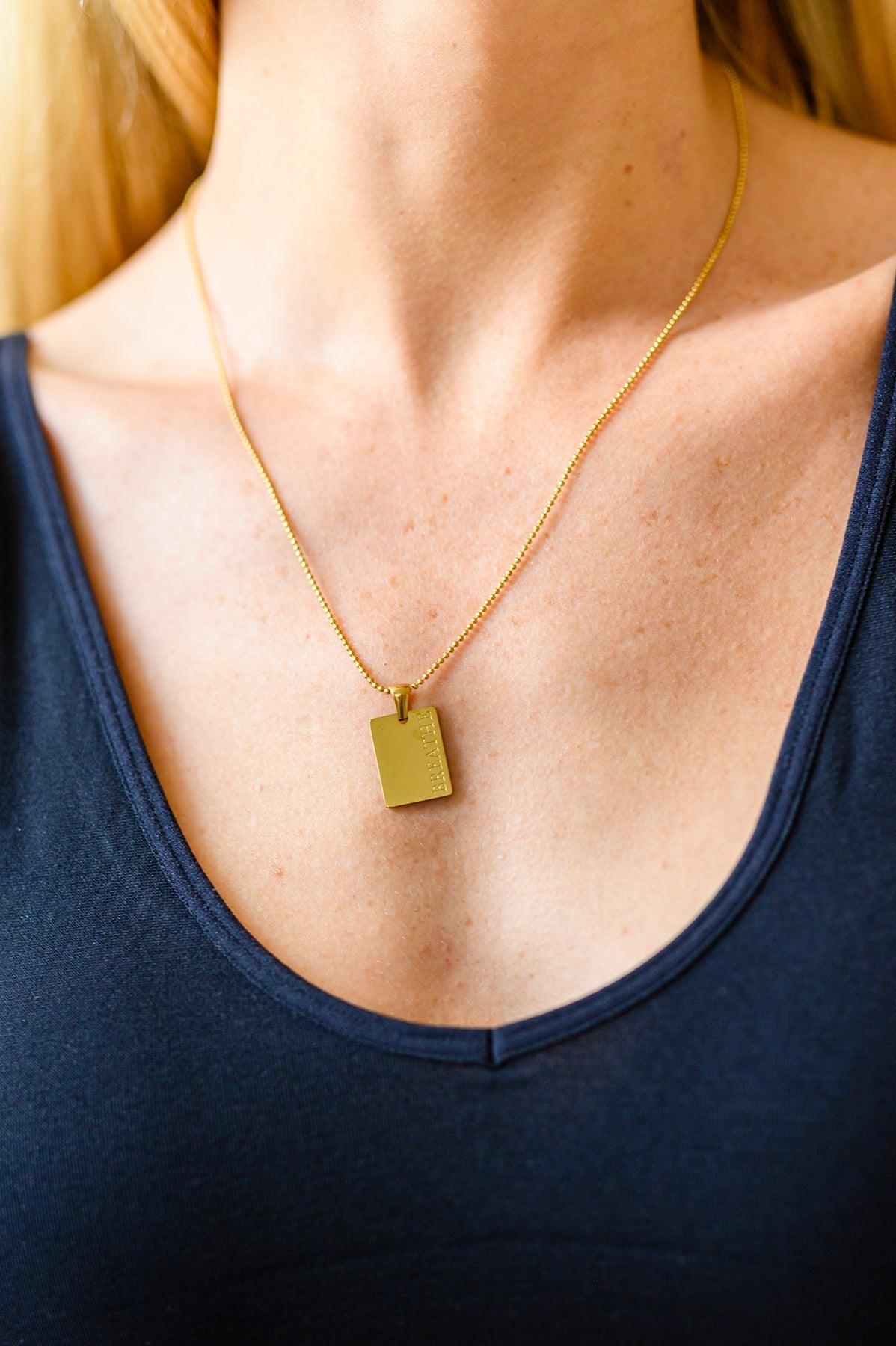 Breathe Pendent Necklace - Waverly Paige Boutique