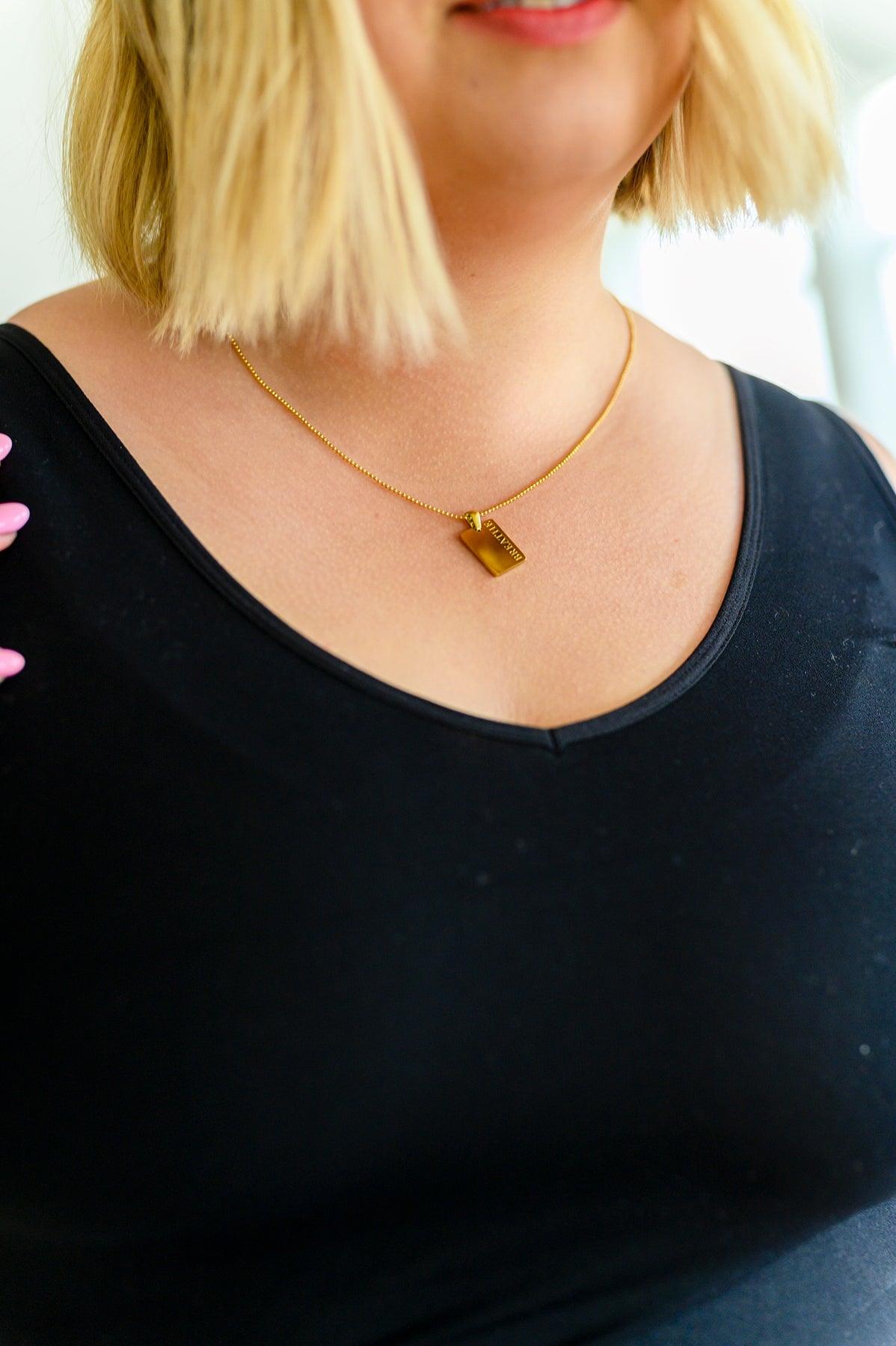 Breathe Pendent Necklace - Waverly Paige Boutique