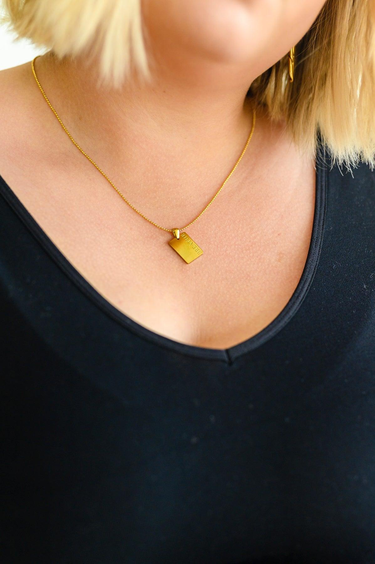 Breathe Pendent Necklace - Waverly Paige Boutique