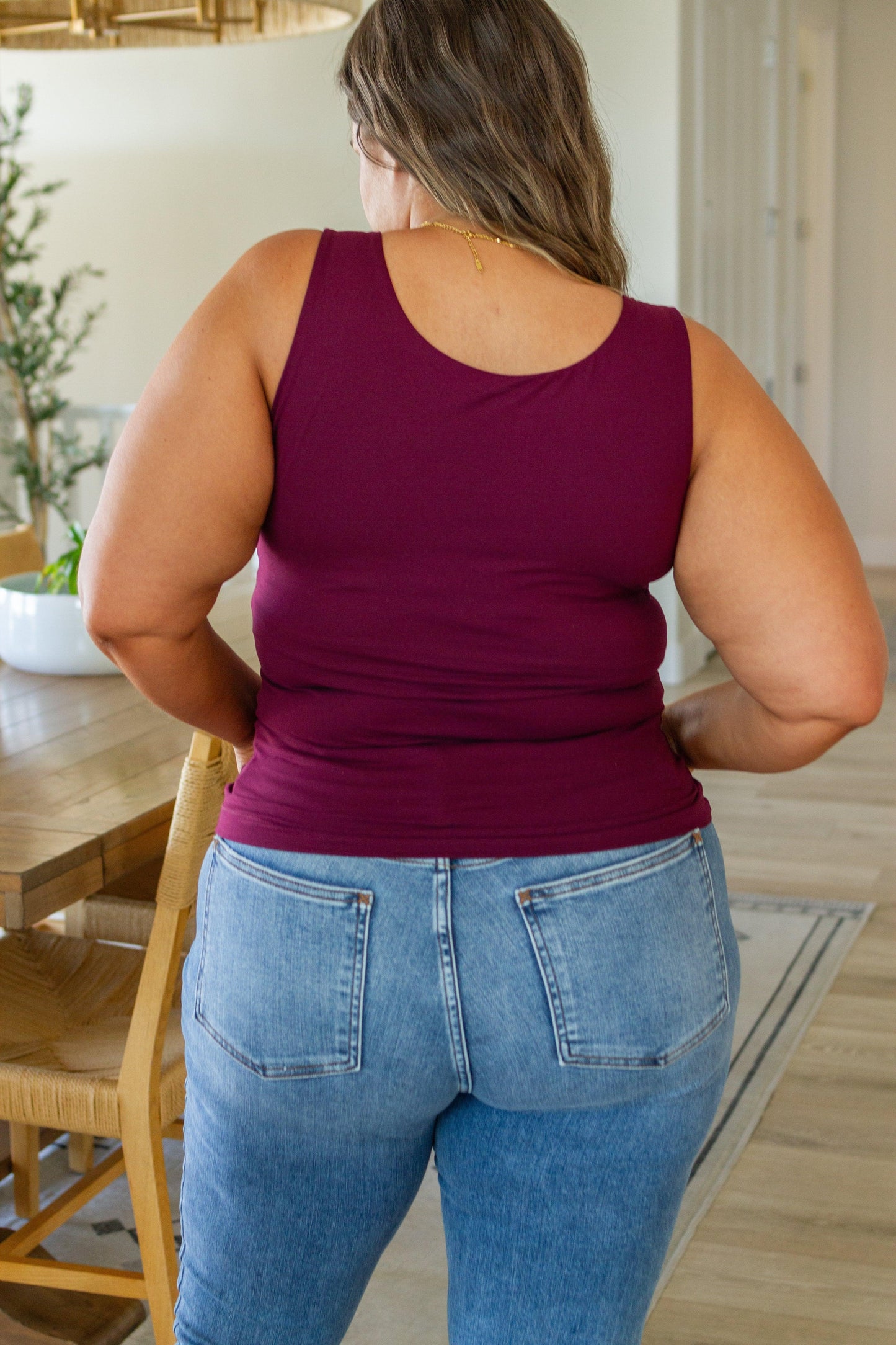 Casual But Cool Tank in Burgundy - Waverly Paige Boutique