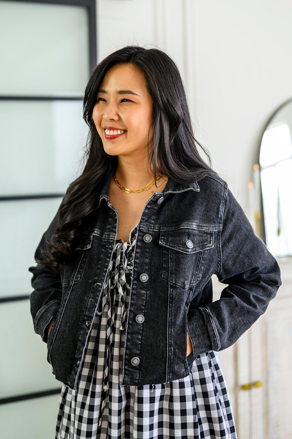 Charlie Cropped Denim Jacket - Waverly Paige Boutique